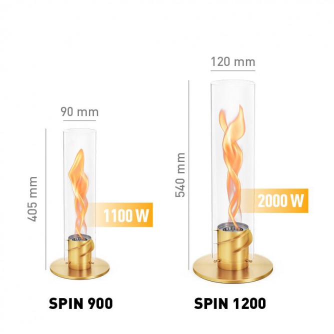 HOFATS SPIN 900 tabletop fireplace with bio-burner, gold