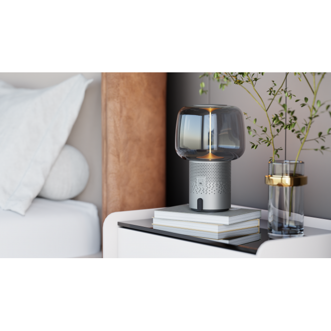 KOODUU SOUND BY JBL Serena Play kõlar/lamp JBL helisüsteemiga, Frosted Silver