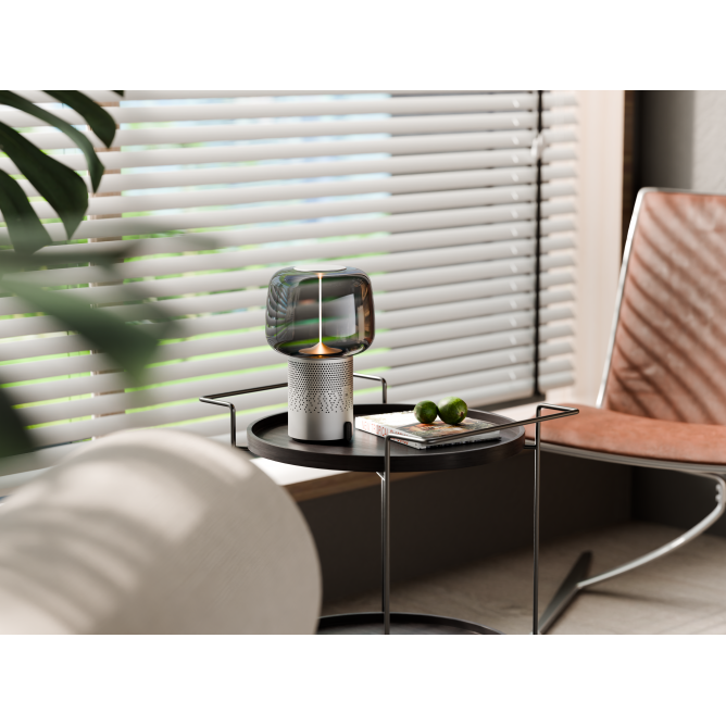 KOODUU SOUND BY JBL Serena Play kõlar/lamp JBL helisüsteemiga, Frosted Silver