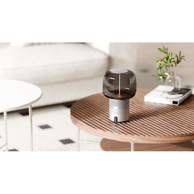 KOODUU SOUND BY JBL Serena Play kõlar/lamp JBL helisüsteemiga, Frosted Silver