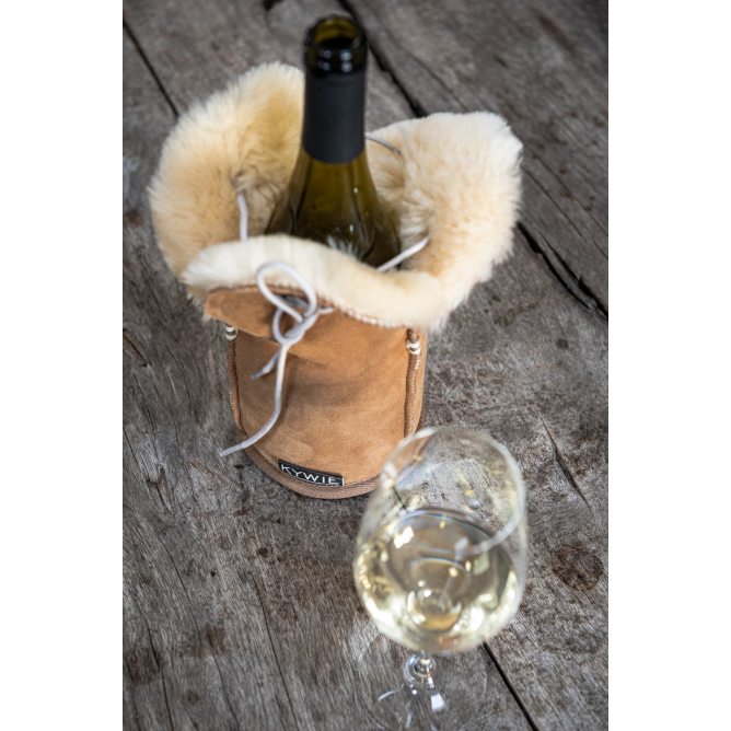 KYWIE veinijahuti lambanahast, Champagne camel suede