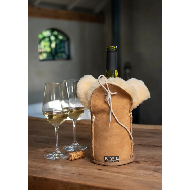 KYWIE veinijahuti lambanahast, Champagne camel suede