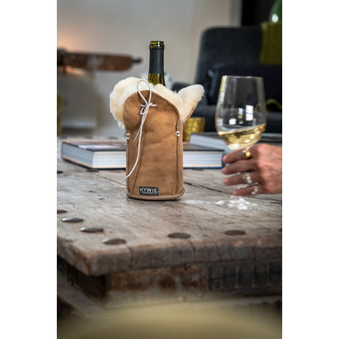 KYWIE veinijahuti lambanahast, Champagne camel suede