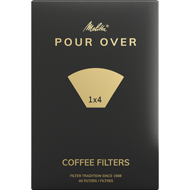 MELITTA POUR OVER kohvifiltrid 1X4/40, valge MELITTA POUR OVER kohvifiltrid 1X4/40, valge