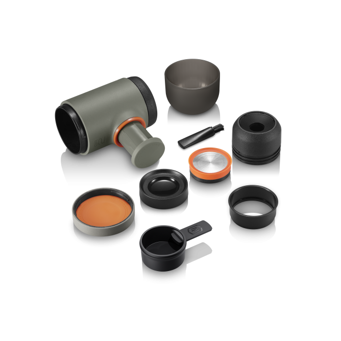 WACACO MINIPRESSO kaasaskantav espressomasin jahvatatud kohvile, gray olive